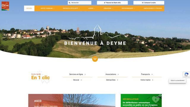 Création site institutionnel mairie Deyme