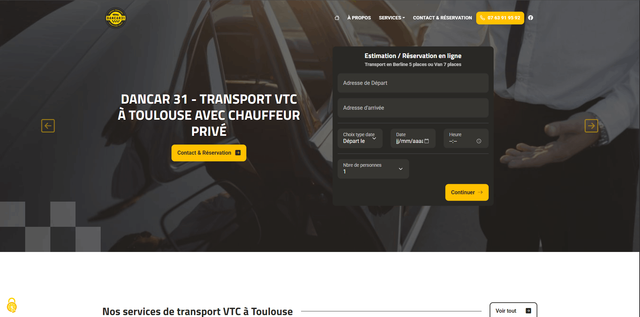 Création & référencement site web VTC Dancar