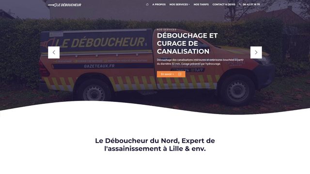 Création & référencement site web Le Déboucheur du Nord