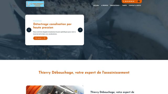 Création & référencement site web Thierry Débouchage