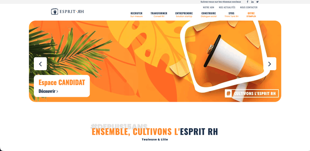 Création site Esprit-RH - Cabinet conseil RH & recrutement