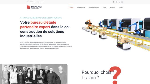 Refonte site web Bureau d'étude Dralam