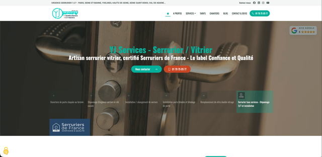 Création site web et référencement YJ Services