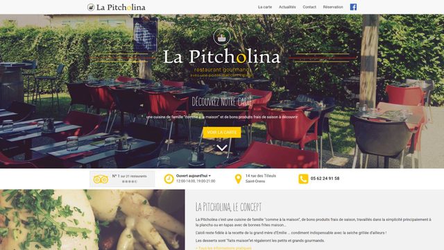 Création site web restaurant La Pitcholina