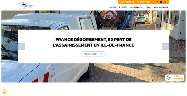 Création site web et référencement France Dégorgement
