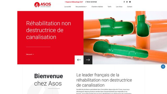 Création site web & référencement Asos Assainissement