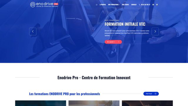 Création & référencement site web formation Enodrive Pro